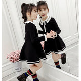 Vestido elegante para niña de algodón de punto premium
