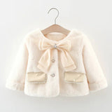 Luxurious faux fur little girls' Jacket