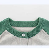 Boys' classic varsity cardigan with Straps