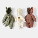 Toddler Unisex Playful Winter Hooded Jumpsuit