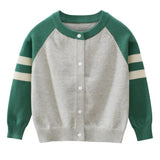 Boys' classic varsity cardigan with Straps