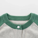 Boys' classic varsity cardigan with Straps