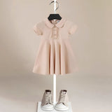 ONEAKIDS Baby & Toddler clothing 12-18M / BEIGE Pastel Pink Cotton Dress