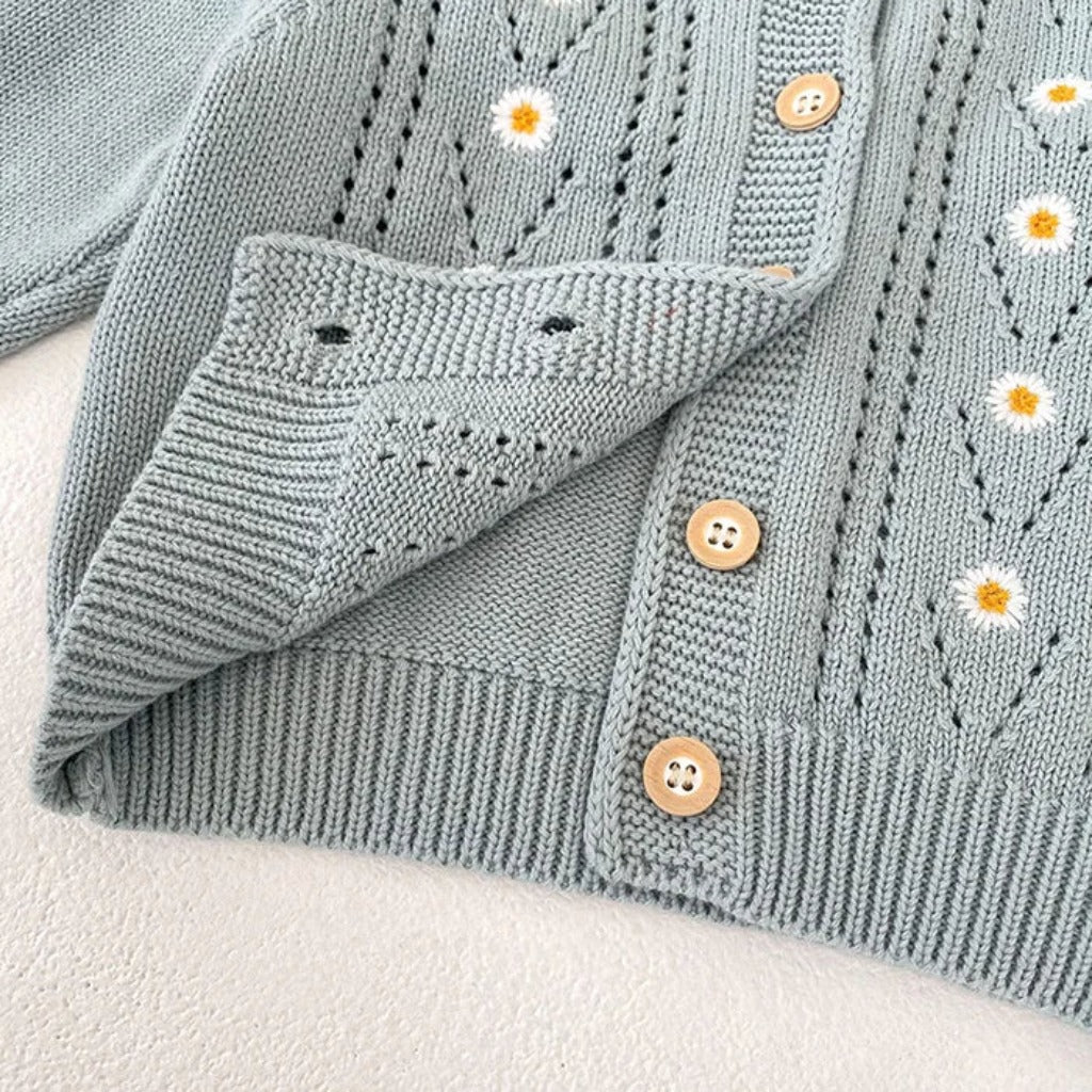 ONEAKIDS Baby & Toddler clothing 2-Piece Daisy Girl Knit Dress & Cardigan Set