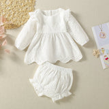 ONEAKIDS Baby & Toddler clothing 6-12M / WHITE Selena Soft Cotton Baby & Toddler 2-Piece Set