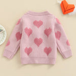 ONEAKIDS Baby & Toddler clothing Baby Girls’ Pink Heart Knit Cardigan