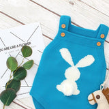 ONEAKIDS Baby & Toddler clothing BLUE / 6-12M Knit Baby and Toddler Rabbit Bodysuit