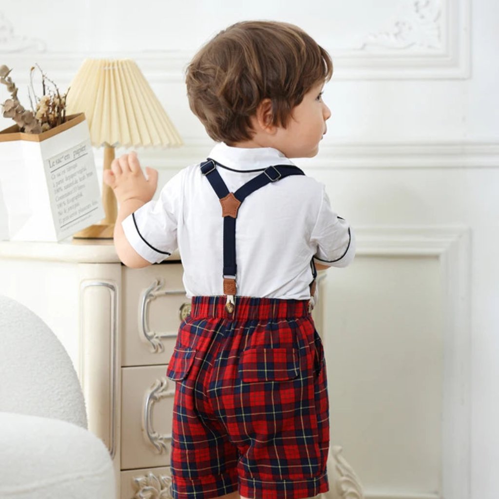 ONEAKIDS Baby & Toddler clothing Boys' Set with Suspenders and Bow Tie