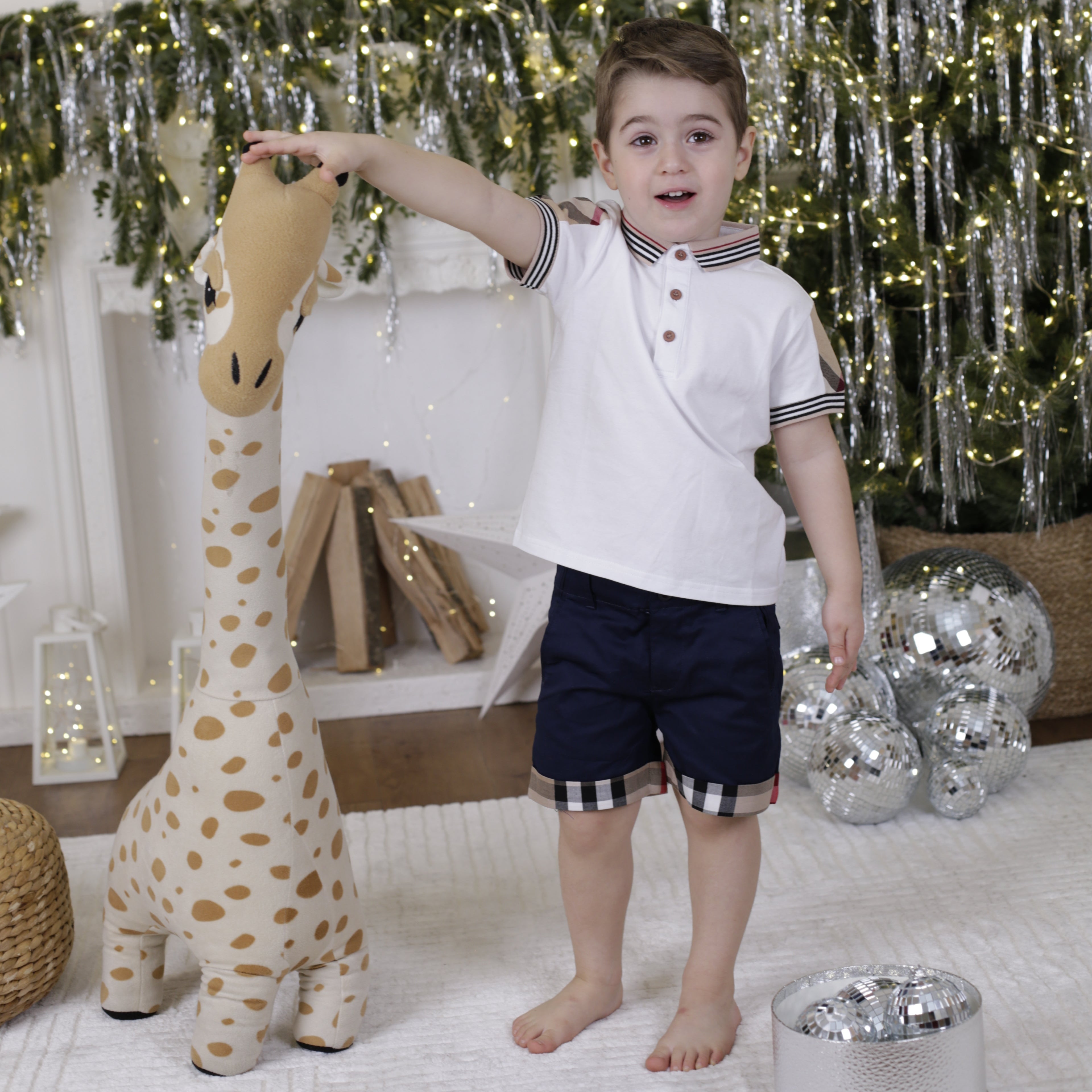 ONEAKIDS Baby & Toddler clothing Boys' Summer White Polo T-Shirt