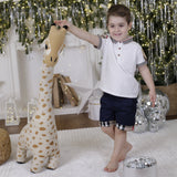 ONEAKIDS Baby & Toddler clothing Boys' Summer White Polo T-Shirt