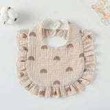 ONEAKIDS Baby & Toddler clothing BROWN RAINBOWS Boho Muslin Bibs for Baby Girls