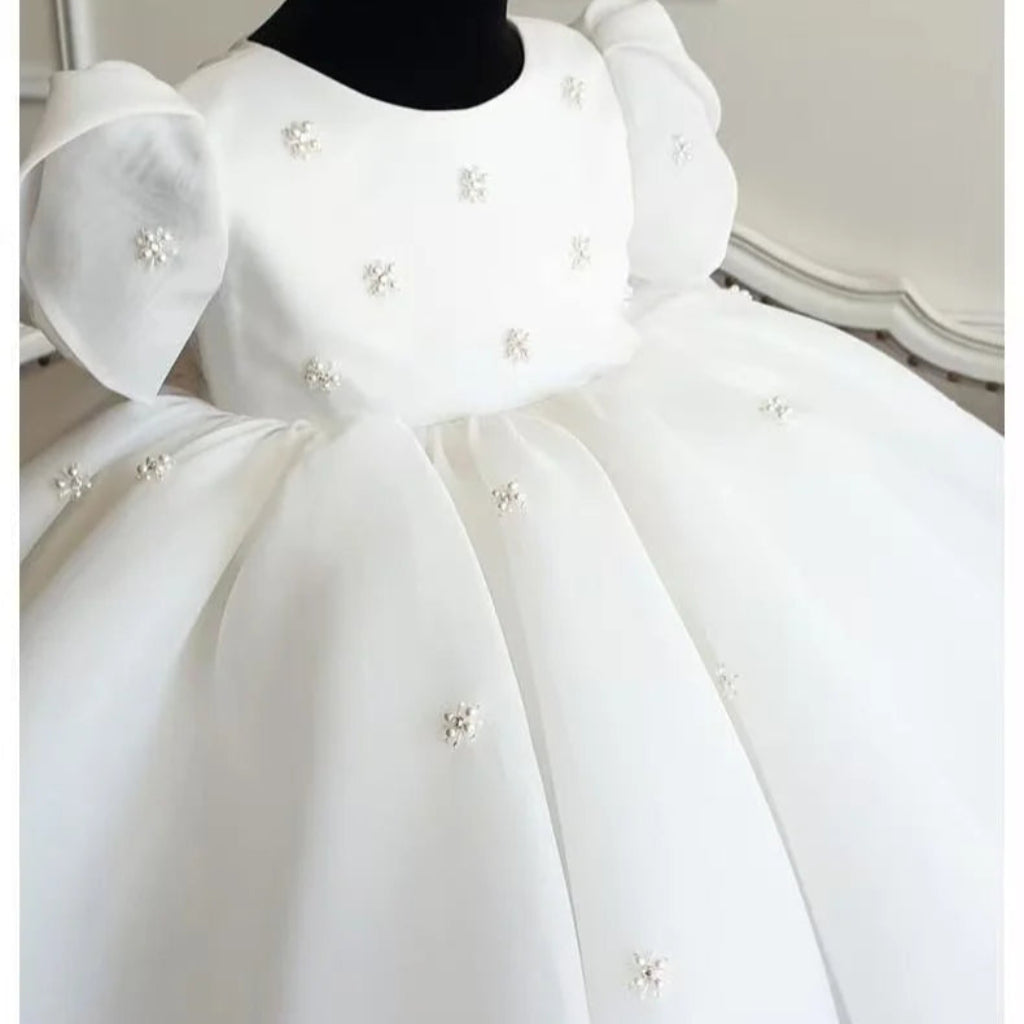ONEAKIDS Baby & Toddler clothing Elegant Flower Girl's Dress with Pearls