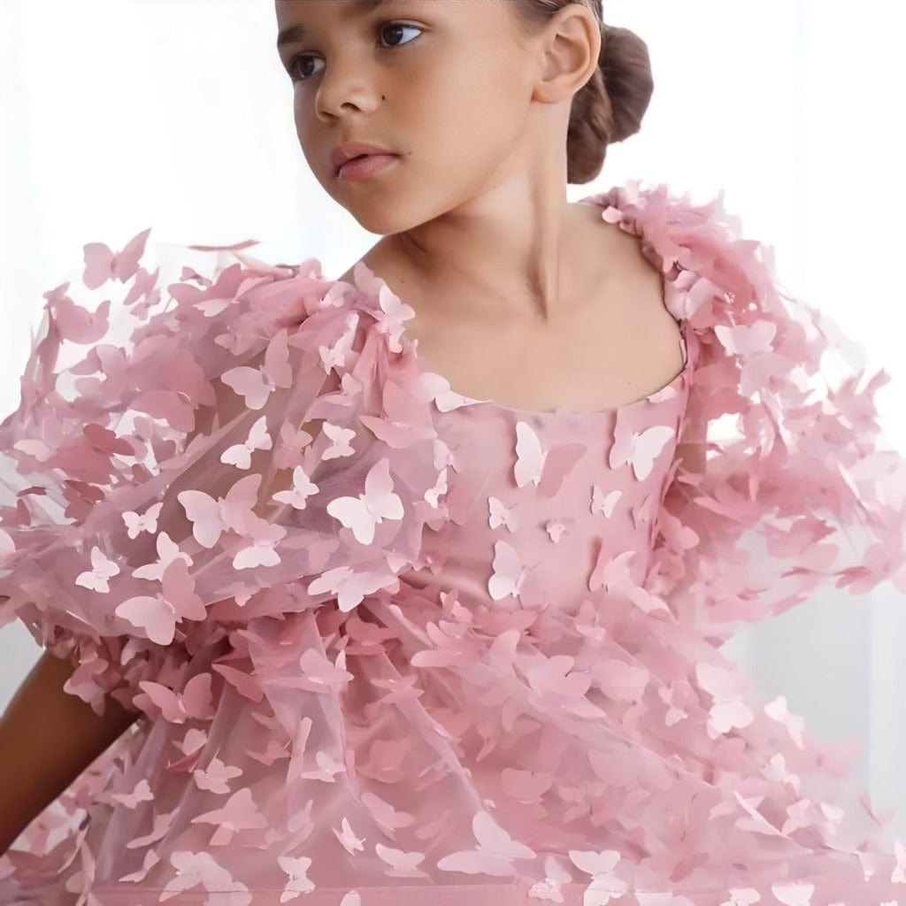 ONEAKIDS Baby & Toddler clothing Flower Girl Dress with Butterfly Accents
