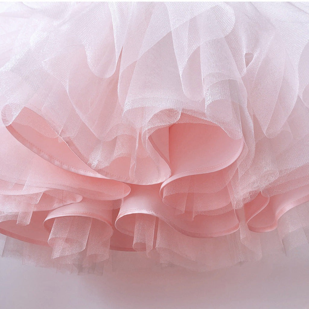 ONEAKIDS Baby & Toddler clothing Flower Girls' Blossom Dress with Ribbon and Pearls