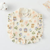 ONEAKIDS Baby & Toddler clothing FLOWERS Boho Muslin Bibs for Baby Girls