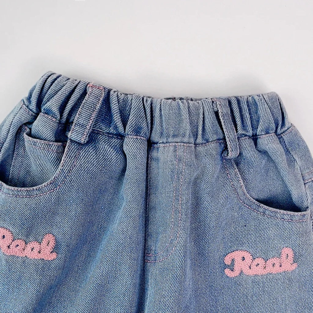 ONEAKIDS Baby & Toddler clothing Girls' Denim Pants and Pink Top Set