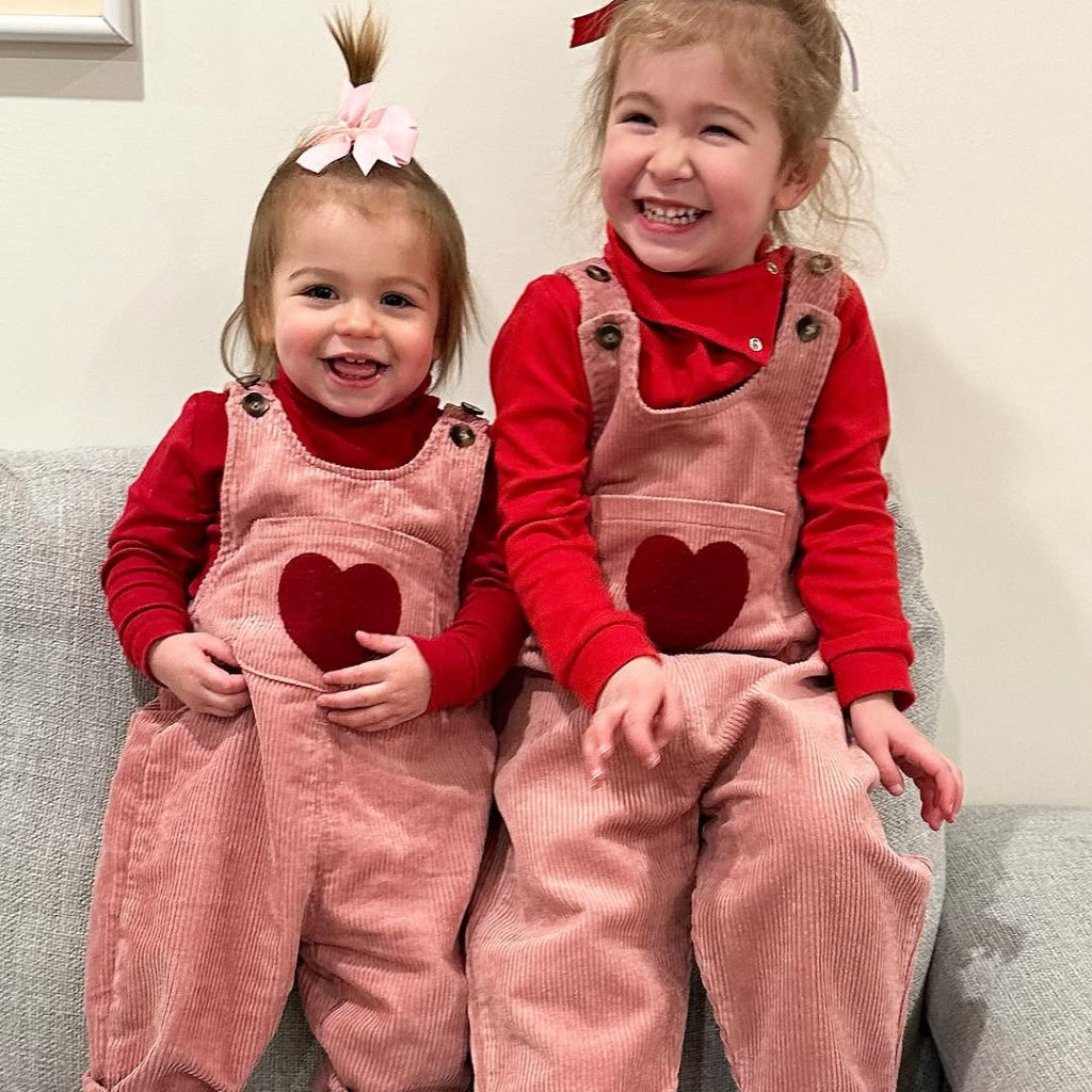 ONEAKIDS Baby & Toddler clothing Heart Corduroy Unisex Jumpsuit