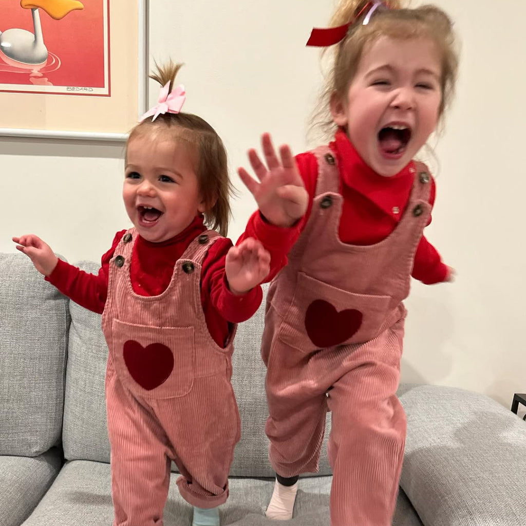 ONEAKIDS Baby & Toddler clothing Heart Corduroy Unisex Jumpsuit