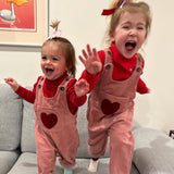 ONEAKIDS Baby & Toddler clothing Heart Corduroy Unisex Jumpsuit