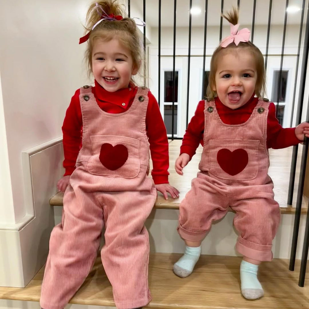 ONEAKIDS Baby & Toddler clothing Heart Corduroy Unisex Jumpsuit