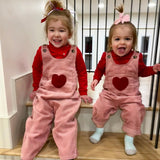 ONEAKIDS Baby & Toddler clothing Heart Corduroy Unisex Jumpsuit