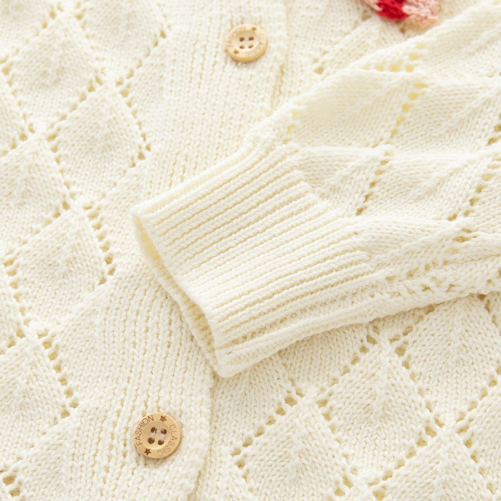 ONEAKIDS Baby & Toddler clothing Knit Cotton Toddler Cardigan & Skirt Set