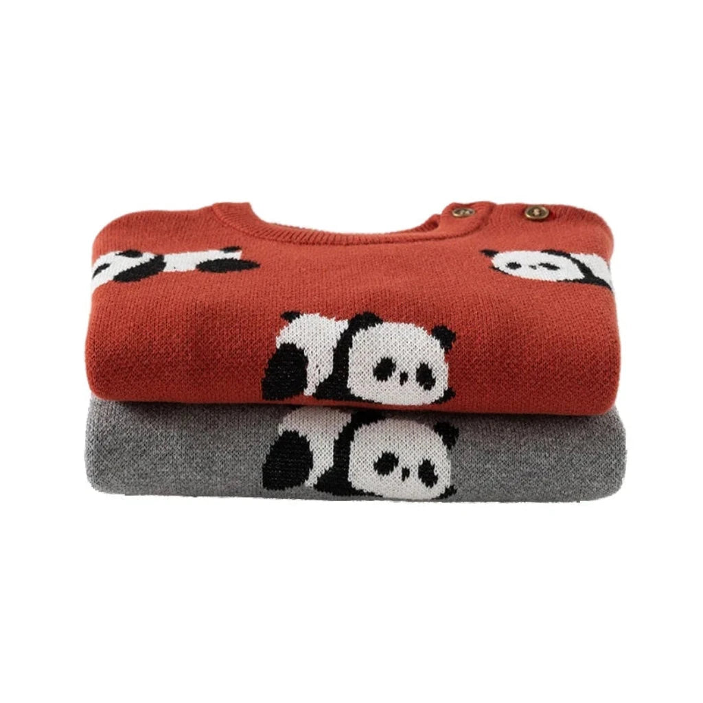 ONEAKIDS Baby & Toddler clothing Little Boys' Knit Cotton Panda Sweater / Pullover