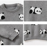 ONEAKIDS Baby & Toddler clothing Little Boys' Knit Cotton Panda Sweater / Pullover