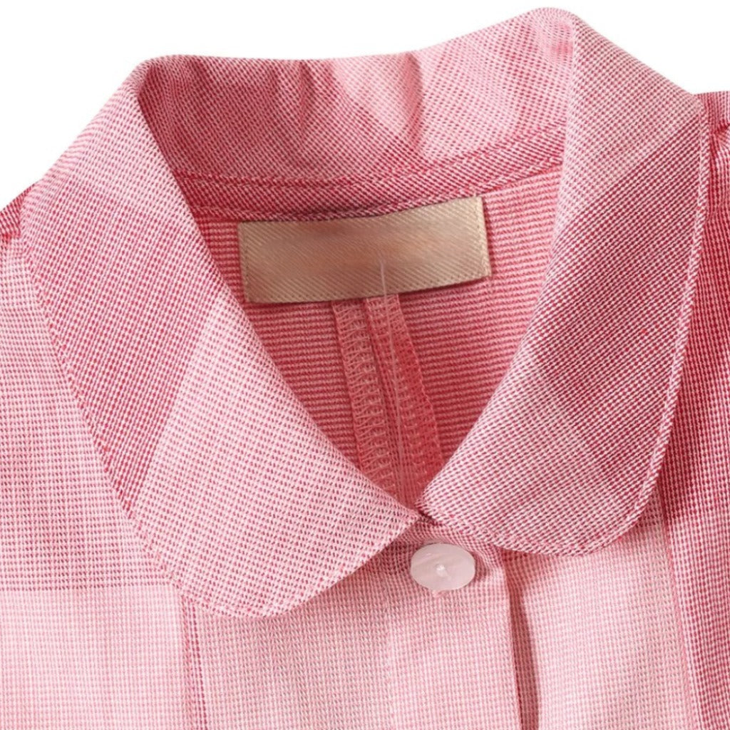 ONEAKIDS Baby & Toddler clothing Pink Plaid Little Girls' Sleeveless Button Down Dress