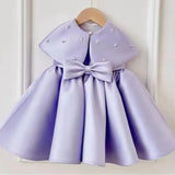 ONEAKIDS Baby & Toddler clothing PURPLE / With Shawl / 12-18M Princess Katerina Pearl Bow Party Dress