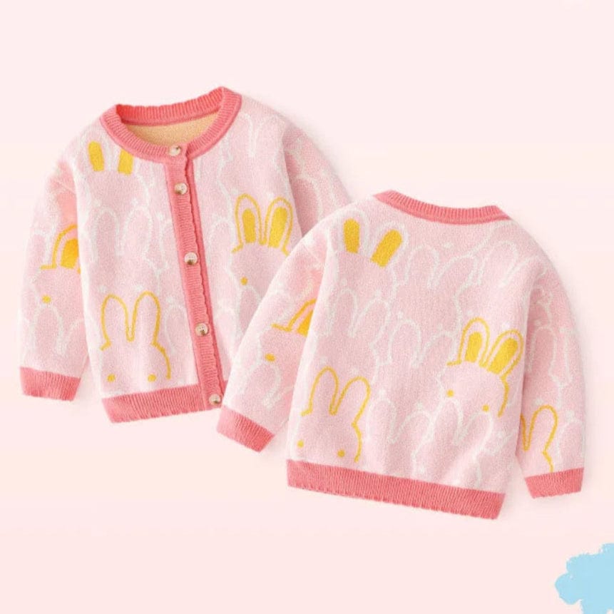 ONEAKIDS Baby & Toddler clothing Rabbit Girls Knit Cotton Cardigan
