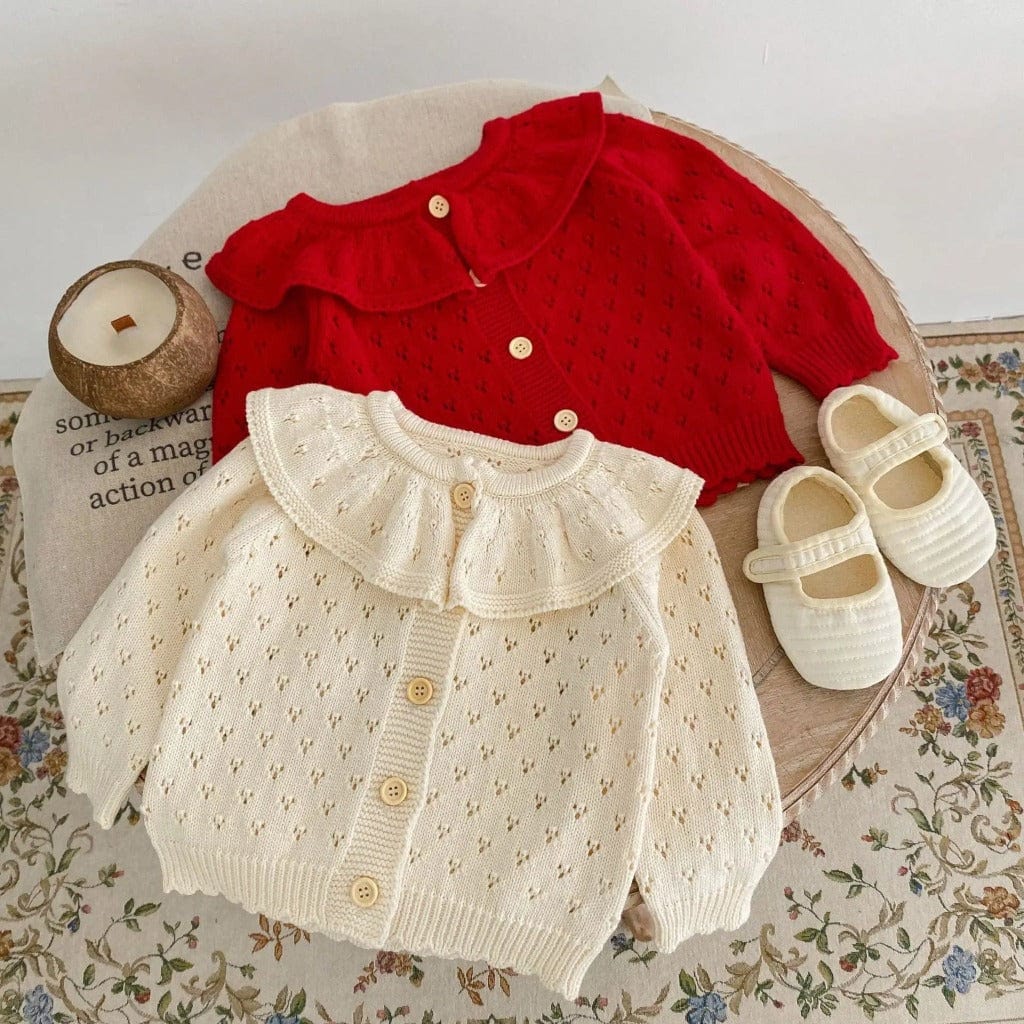 ONEAKIDS Baby & Toddler clothing Retro Girls' Knit Cotton Cardigan