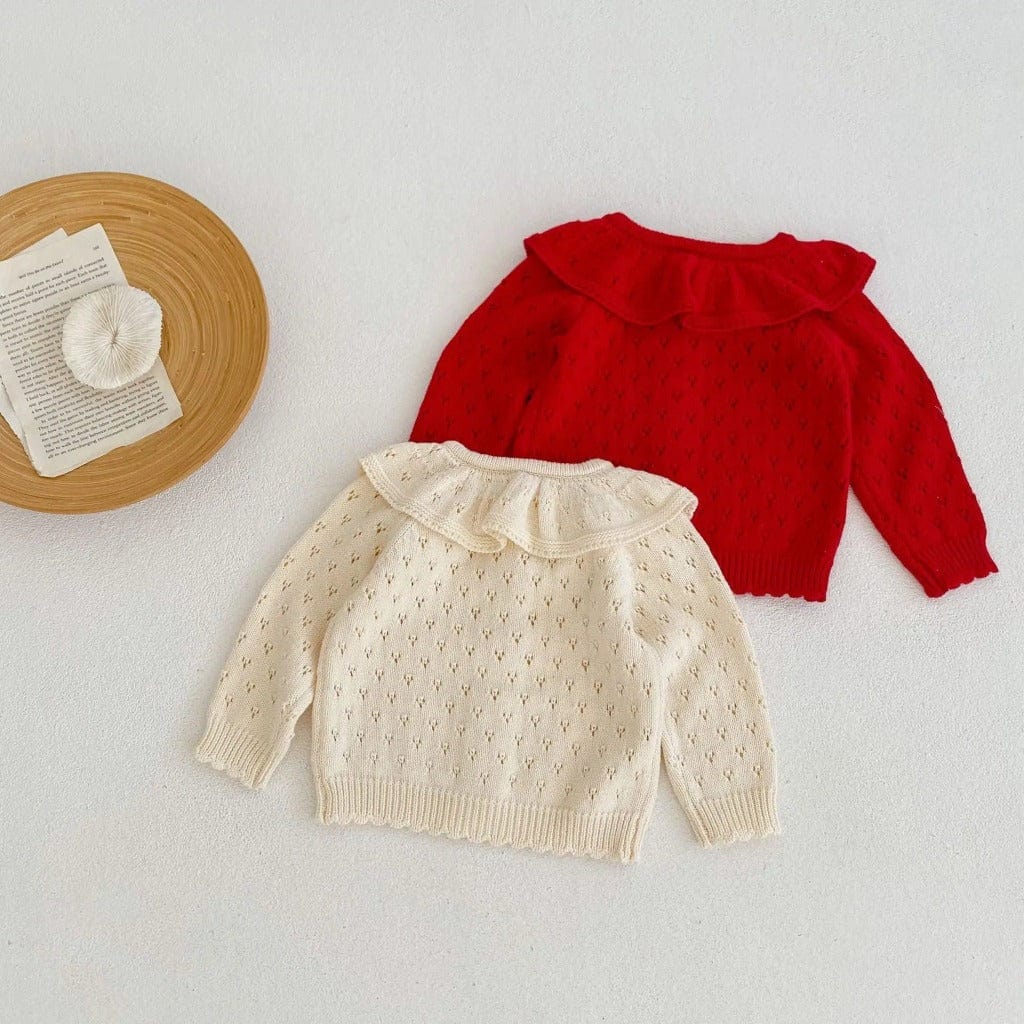 ONEAKIDS Baby & Toddler clothing Retro Girls' Knit Cotton Cardigan