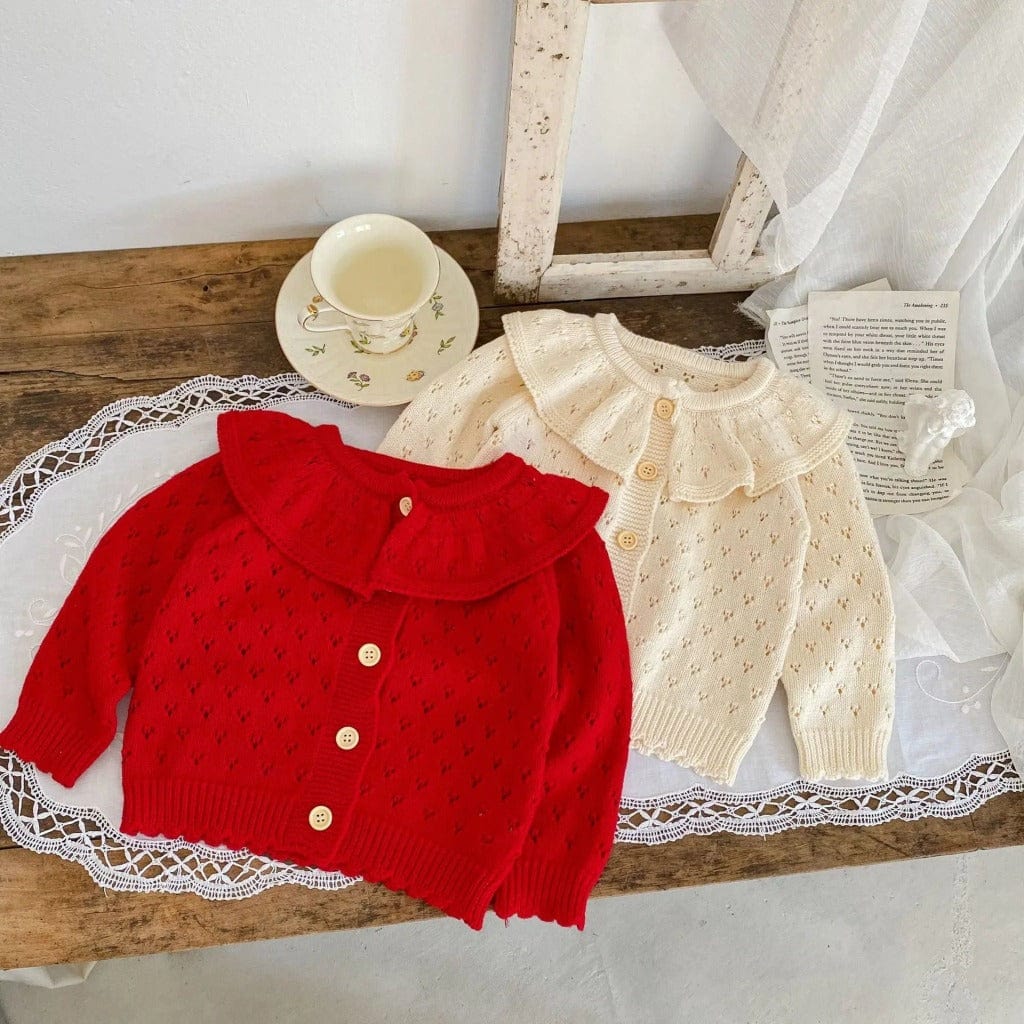 ONEAKIDS Baby & Toddler clothing Retro Girls' Knit Cotton Cardigan