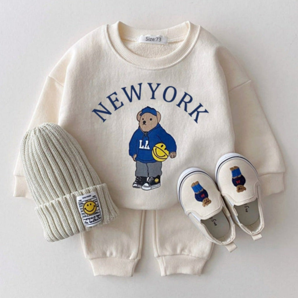 ONEAKIDS Baby & Toddler clothing WHITE / 6-12M 2-Piece Top & Bottom Big City Set