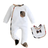 ONEAKIDS Baby & Toddler Outfits 0-3M / WHITE Baby Romper & Bid Set
