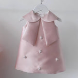ONEAKIDS Baby & Toddler Outfits 12-18M / PINK / SHORT SLEEVE Festive Party Girl Dress with Charms