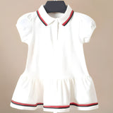 ONEAKIDS Baby & Toddler Outfits 12-18M / WHITE Elaine Organic Cotton Polo Dress