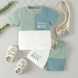 ONEAKIDS Baby & Toddler Outfits 3-6M / BLUE MAMA'S BOY 2-Piece Sweatsuit Set