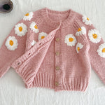 ONEAKIDS Baby & Toddler Outfits 3-6M / PINK Daisy Little Girls' Knitted Cardigan
