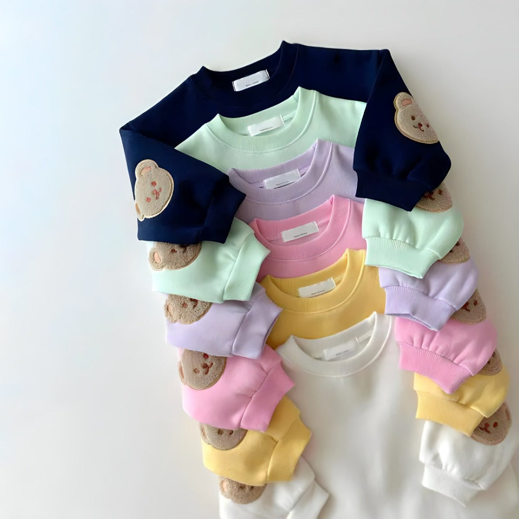 ONEAKIDS Baby & Toddler Outfits Bear Sleeves Unisex Sweatshirt and Sweatpants Set