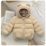 ONEAKIDS Baby & Toddler Outfits BEIGE / 12-18M Cute Bear-Ears Unisex Puffer Jacket