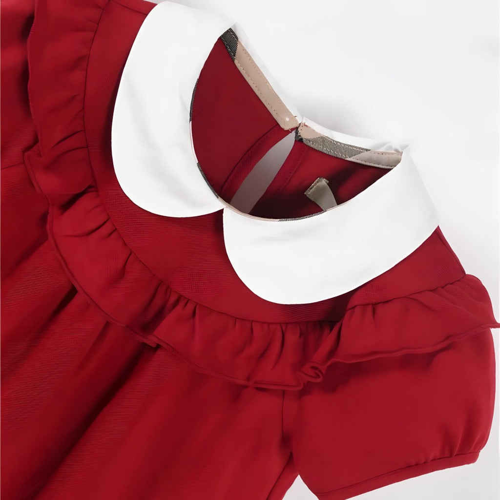 ONEAKIDS Baby & Toddler Outfits Bib Collar Monaco Girls' Dress in Red
