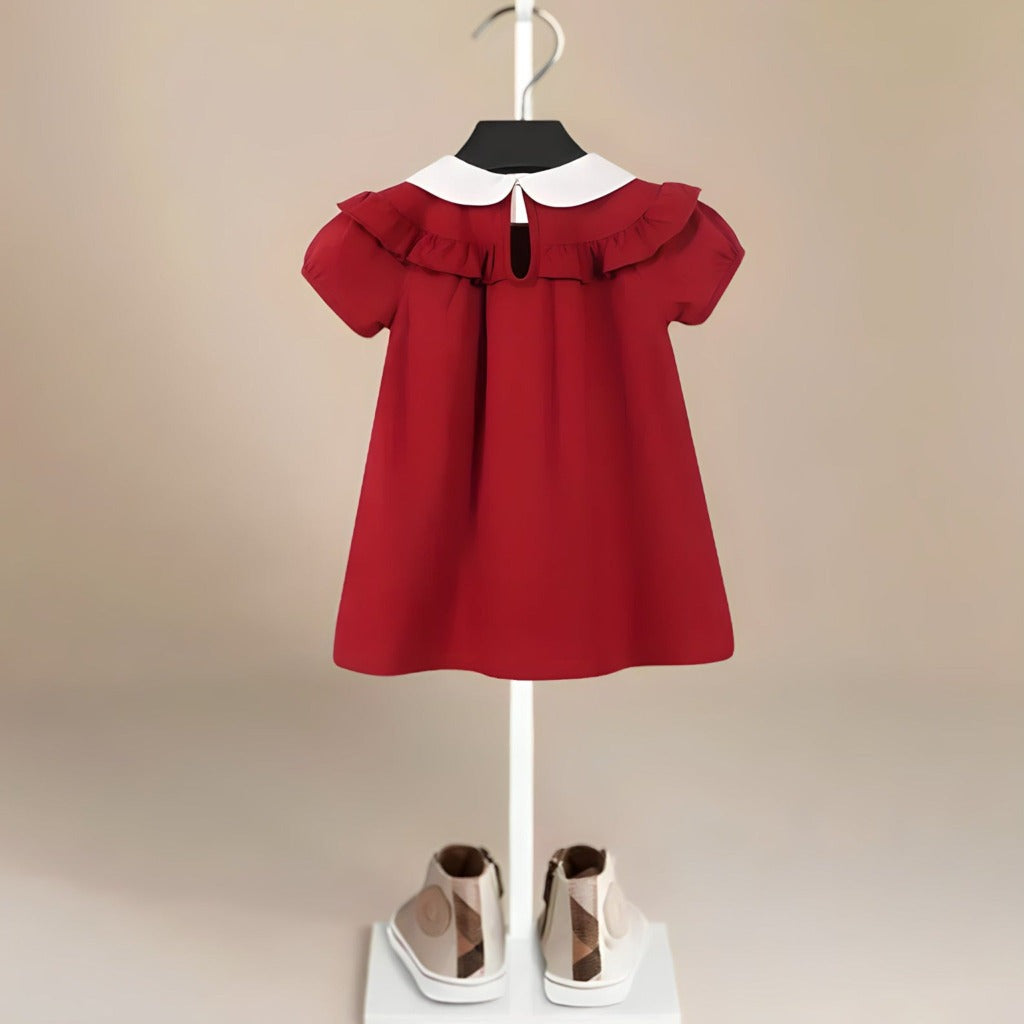 ONEAKIDS Baby & Toddler Outfits Bib Collar Monaco Girls' Dress in Red