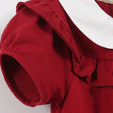 ONEAKIDS Baby & Toddler Outfits Bib Collar Monaco Girls' Dress in Red