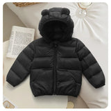 ONEAKIDS Baby & Toddler Outfits BLACK / 12-18M Cute Bear-Ears Unisex Puffer Jacket
