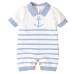 ONEAKIDS Baby & Toddler Outfits BLUE / 6-12M Unisex Sailor Marine Baby Romper