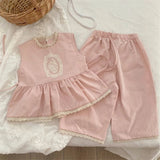 ONEAKIDS Baby & Toddler Outfits Boho Pink Penelope Top & Bottom Set