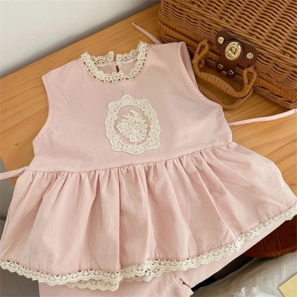 ONEAKIDS Baby & Toddler Outfits Boho Pink Penelope Top & Bottom Set