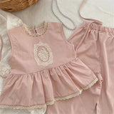 ONEAKIDS Baby & Toddler Outfits Boho Pink Penelope Top & Bottom Set